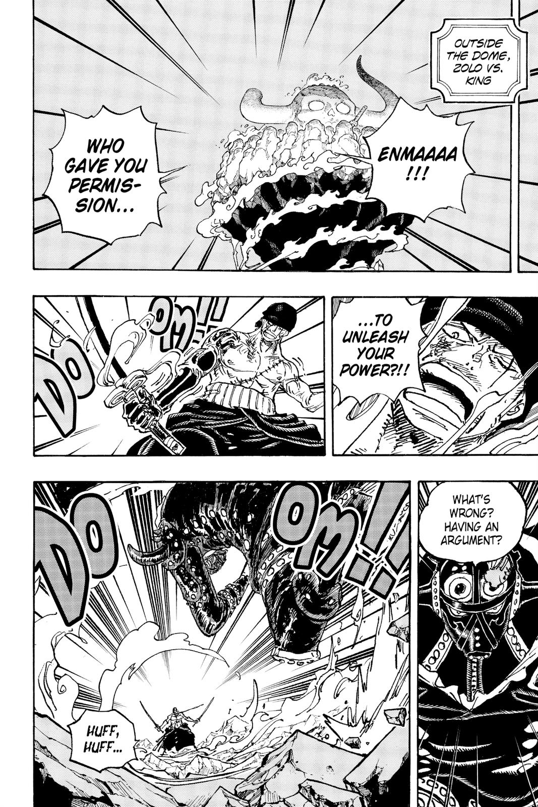 Zoro understands Luffy — Enma, huh? If I get used to using this thing